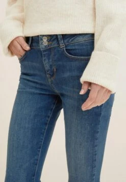 TOM TAILOR Denim Nela - Slim Fit Jeans - Used Dark Stone Blue Denim -Tom Tailor ad6c2573df00476688f63261b748209b