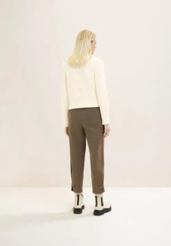 Tom Tailor Loose Fit - Broek - Tarmac Khaki -Tom Tailor ae1b5a39166f4cb4b936fa95a3b04b17