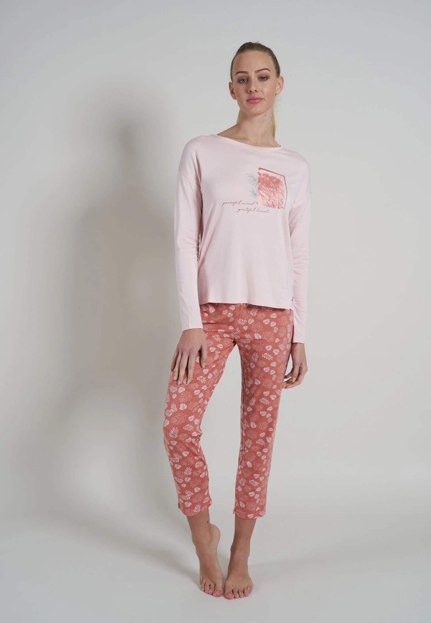 Tom Tailor Pyjama - Rot Hell Allover 1 Tom Tailor Pyjama - Rot Hell Allover