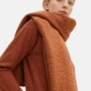 Tom Tailor Mit Struktur - Sjaal - Canyon Sunset Red