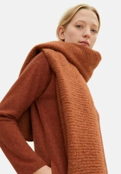 Tom Tailor Mit Struktur - Sjaal - Canyon Sunset Red
