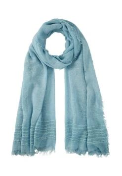 Tom Tailor Mit Fransen - Sjaal - Dusty Mint Blue