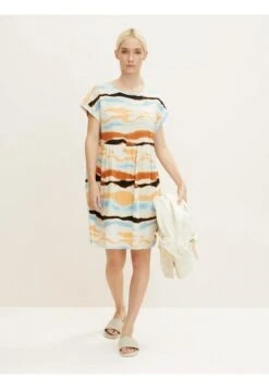 TOM TAILOR Denim Mini Dress - Jurk - Multicolor Batik -Tom Tailor b04901d562ef4544afb58d2f33a11a0e