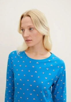 Tom Tailor Mit Print - Pyjamashirt - Blue-Medium-Allover -Tom Tailor b27d9a4872e74b3e894dea6b1593f471
