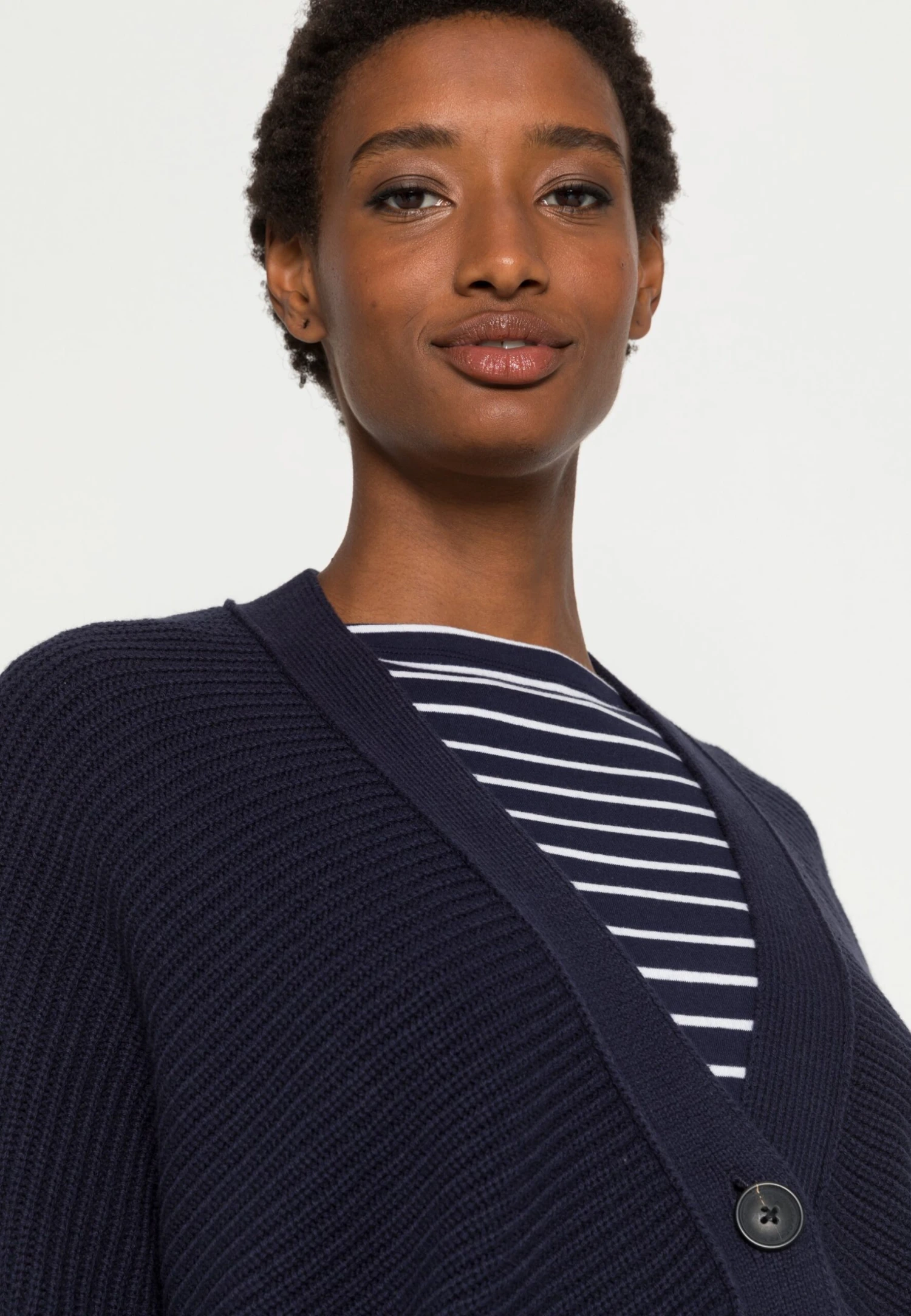 Tom Tailor Cardigan Batwing - Vest - Navy Midnight Blue 5 Tom Tailor Cardigan Batwing - Vest - Navy Midnight Blue - Afbeelding 5