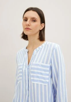 Tom Tailor Striped - Blouse - Dreamy Blue Offwhite Stripe -Tom Tailor b30f053c61804b9eba0c80ef00e34be2