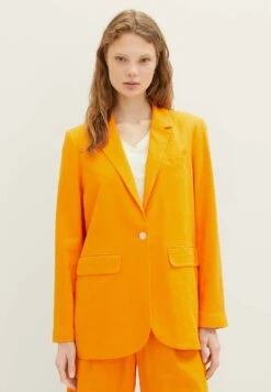 TOM TAILOR Denim Halflange Jas - Bright Mango Orange