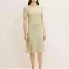 Tom Tailor Jerseyjurk - Green Offwhite Leaf Design