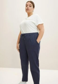 Tom Tailor Broek - Navy Twill Structure -Tom Tailor b5b914c433c841ab83c99a387ecc4e43