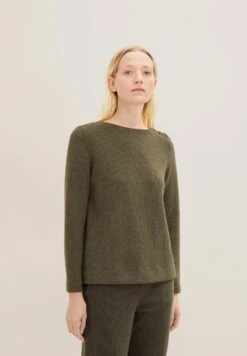 Tom Tailor Cozy - Trui - Tarmac Khaki Melange