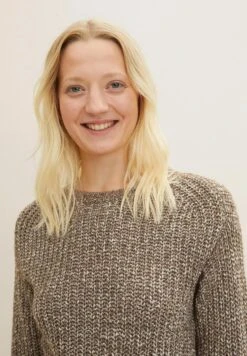 Tom Tailor Trui - Tarmac Khaki Melange -Tom Tailor bb97f3bb350c4bb1bf2947ccec6586a9