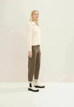 Tom Tailor Loose Fit - Broek - Tarmac Khaki -Tom Tailor bc0d351b101f41a2a1e0f7c2022e6492