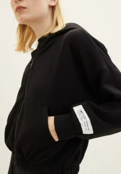 TOM TAILOR Denim Sweater Met Rits - Deep Black -Tom Tailor bc21db4a377e46b987c09d5a88ea758b