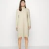 Tom Tailor Cosy With Collar - Gebreide Jurk - Soft Light Camel Melange