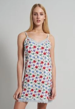 Tom Tailor Nachtjapon - Weiß Mittel Multicolor