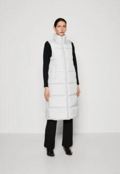 TOM TAILOR Denim Long Puffer Vest - Bodywarmer - Basic Light Grey