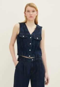 TOM TAILOR Denim Bodywarmer - Clean Dark Stone Blue Denim