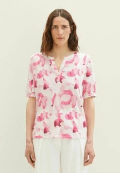 Tom Tailor Gemustertes- T-Shirt Print - Pink Shapes Design