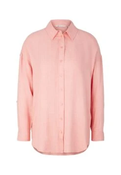 TOM TAILOR Denim Lange- Overhemdblouse - Peach Pink Melange -Tom Tailor c5f67681dc1a4cbe80305f0b0b833c61