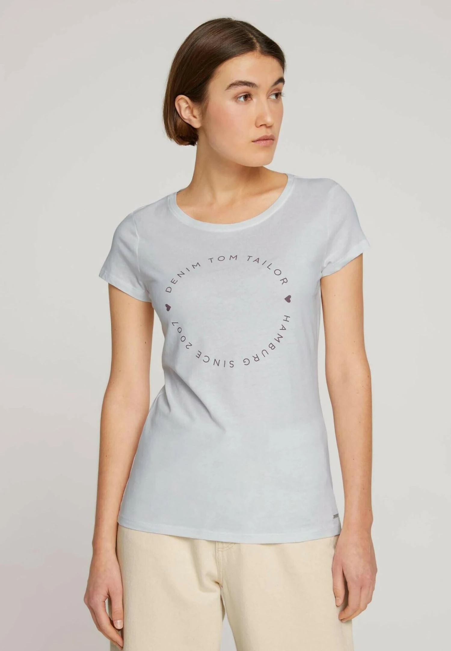 TOM TAILOR Denim T-Shirt Print - Wild Mauve 3 TOM TAILOR Denim T-Shirt Print - Wild Mauve - Afbeelding 3