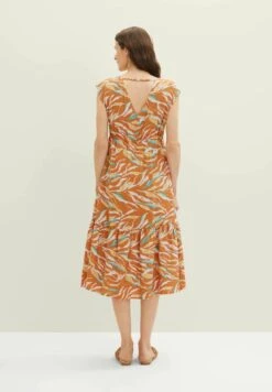 Tom Tailor Mit Allover-Print - Jurk - Brown Abstract Leaf Design -Tom Tailor c8e61f2d2ae749a8ba31778a0b0441fa