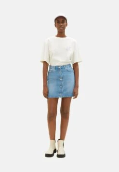 TOM TAILOR Denim A-Lijn Rok - Light Stone Bright Blue Denim -Tom Tailor c8fbcd662b0b4f10a81373d9c5ed7874