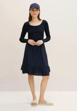 Tom Tailor Mit Volantsâ  - A-Lijn Rok - Sky Captain Blue -Tom Tailor c9b4ed9c91d540f28c52bb6254e79e50