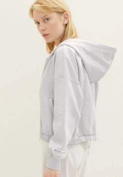 TOM TAILOR Denim Sweater Met Rits - Basic Light Grey Melange -Tom Tailor ca8397cccd3e4ed6899122a46c8099d3