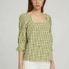 TOM TAILOR Denim Mit Carree Aussc - Blouse - Small Green Check