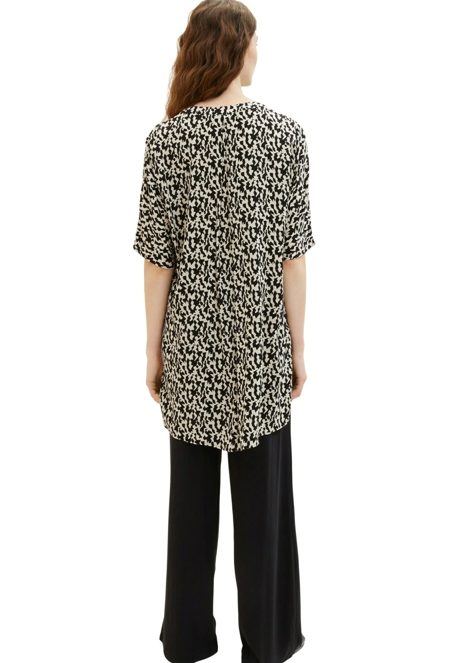 Tom Tailor Lange- Blouse - Black Small Abstract Design 3 Tom Tailor Lange- Blouse - Black Small Abstract Design - Afbeelding 3