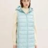 Tom Tailor Long Lightweight Vest - Bodywarmer - Dusty Mint Blue