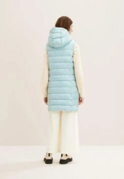 Tom Tailor Long Lightweight Vest - Bodywarmer - Dusty Mint Blue -Tom Tailor d1e4e6cdfe3f46e09d861b7212ded8de
