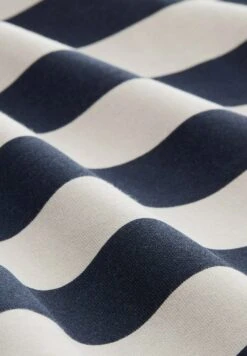 TOM TAILOR Denim Mit Textprint - T-Shirt Print - Navy Beige Block Stripe -Tom Tailor d3d13c3ee9034f4c9249d034dec157b8