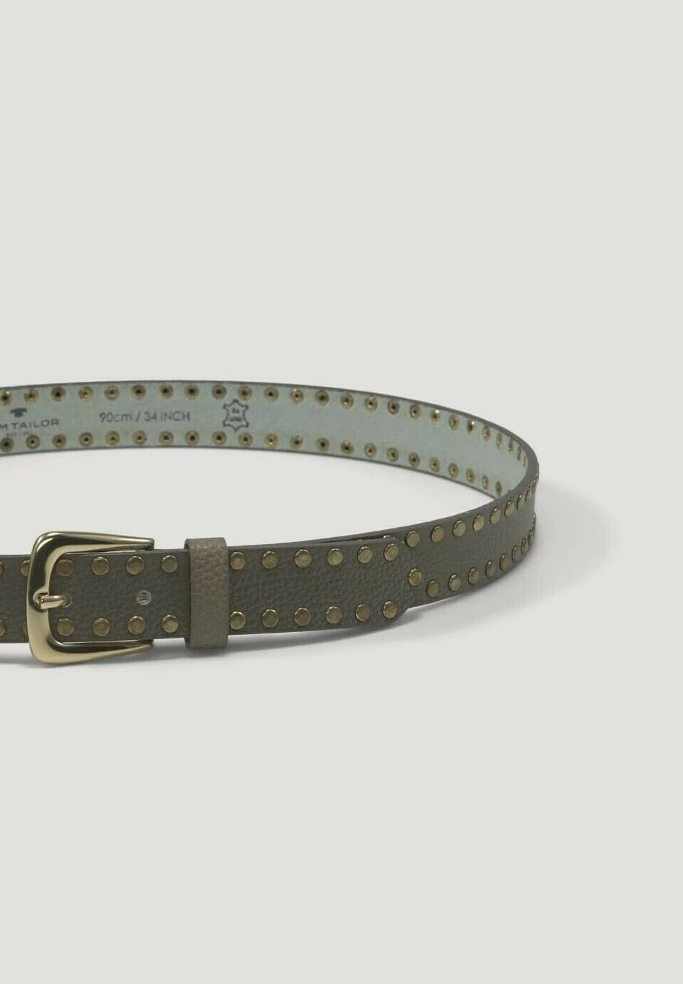 Tom Tailor Mit Nieten - Riem - Taupe Uni 2 Tom Tailor Mit Nieten - Riem - Taupe Uni - Afbeelding 2