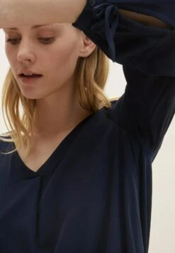 Tom Tailor Mit Lenzing(Tm) Ecovero(Tm) - Jurk - Dark Blue -Tom Tailor d677038f50214930b3a9b443093e5d37