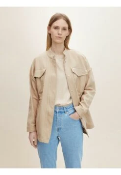 Tom Tailor Regular Fit - Halflange Jas - Silver Ecru