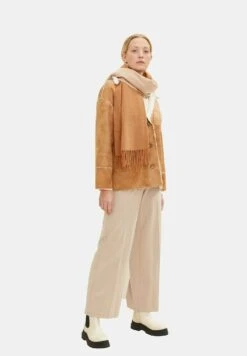 Tom Tailor Mit Fransen - Sjaal - Soft Light Camel