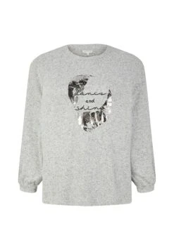 Tom Tailor Gemustertes - Longsleeve - Concrete Grey Melange