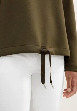 Tom Tailor Mit Kordelzug  - Sweater - Tarmac Khaki -Tom Tailor db90612138c445b5b608180a7bc0b3c4