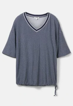Tom Tailor Gemustertes - T-Shirt Print - Navy Geometrical Design -Tom Tailor dc6a4f55d85d4d2bb6bd1aa5edbc0bea