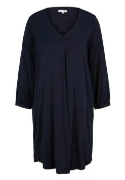Tom Tailor Mit Lenzing(Tm) Ecovero(Tm) - Jurk - Dark Blue -Tom Tailor dddca14101a9452d8183a04ba5332a49