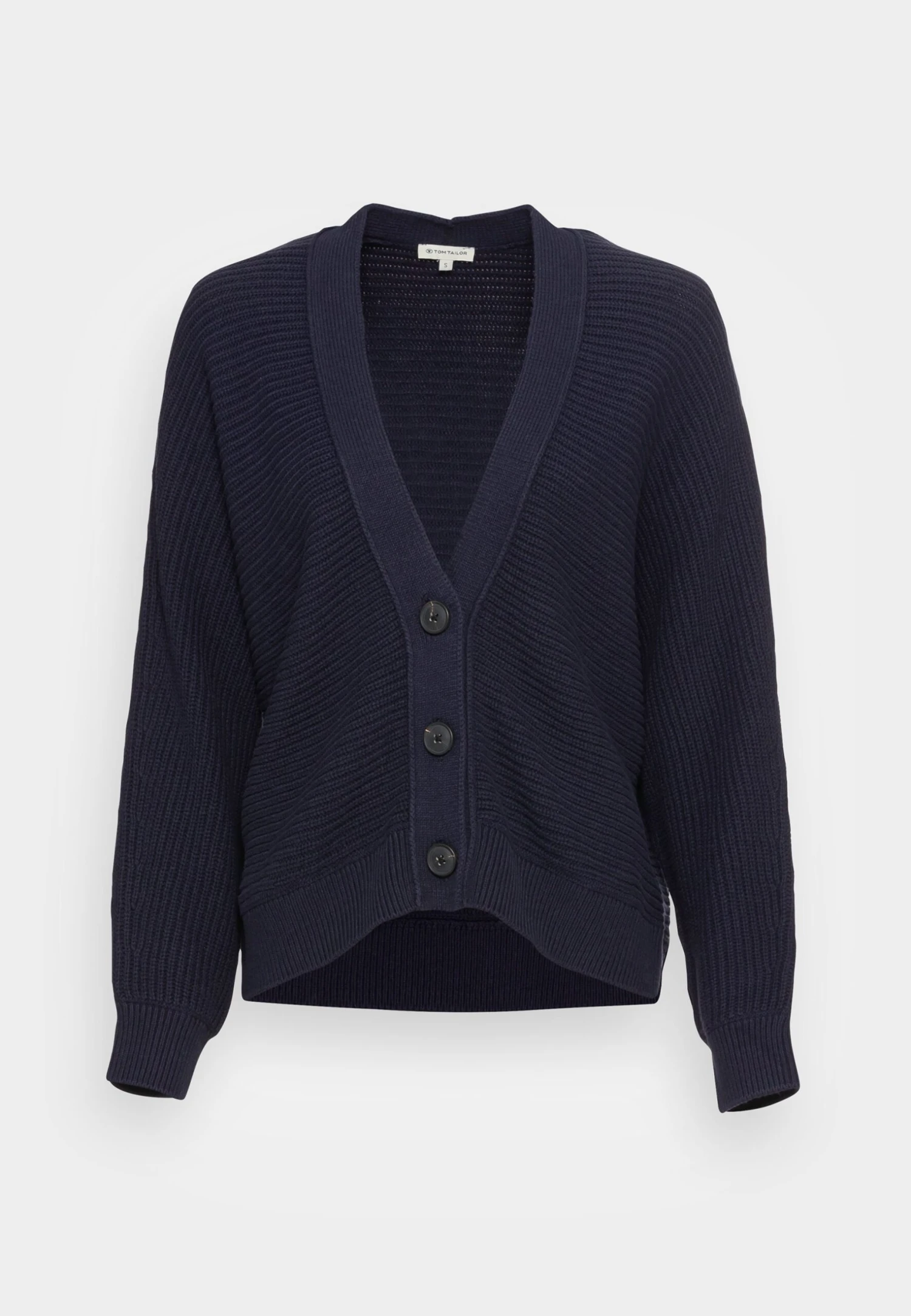 Tom Tailor Cardigan Batwing - Vest - Navy Midnight Blue 4 Tom Tailor Cardigan Batwing - Vest - Navy Midnight Blue - Afbeelding 4