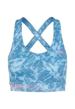 Tom Tailor Active Wear Atmungsaktiver Sport - Bustier - Steel Blue Aop -Tom Tailor e035be7840cf45ee864096a00532007f