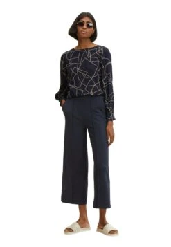 Tom Tailor Blouse - Navy/Beige