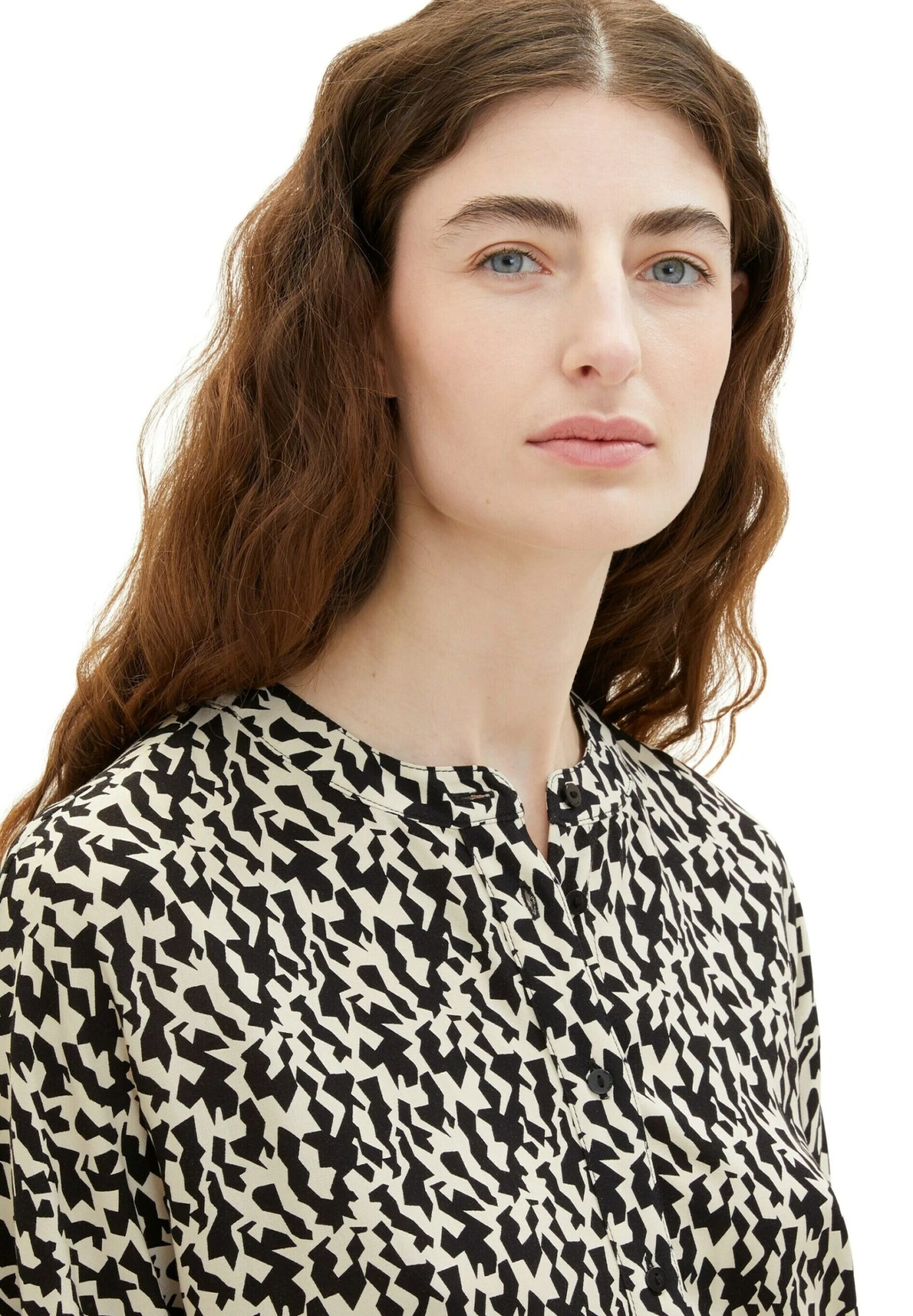 Tom Tailor Lange- Blouse - Black Small Abstract Design 5 Tom Tailor Lange- Blouse - Black Small Abstract Design - Afbeelding 5