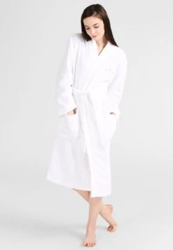 Tom Tailor Basic Kimono Unisex - Badjas - White -Tom Tailor e0e15bac79984e3cb92688722554a52e