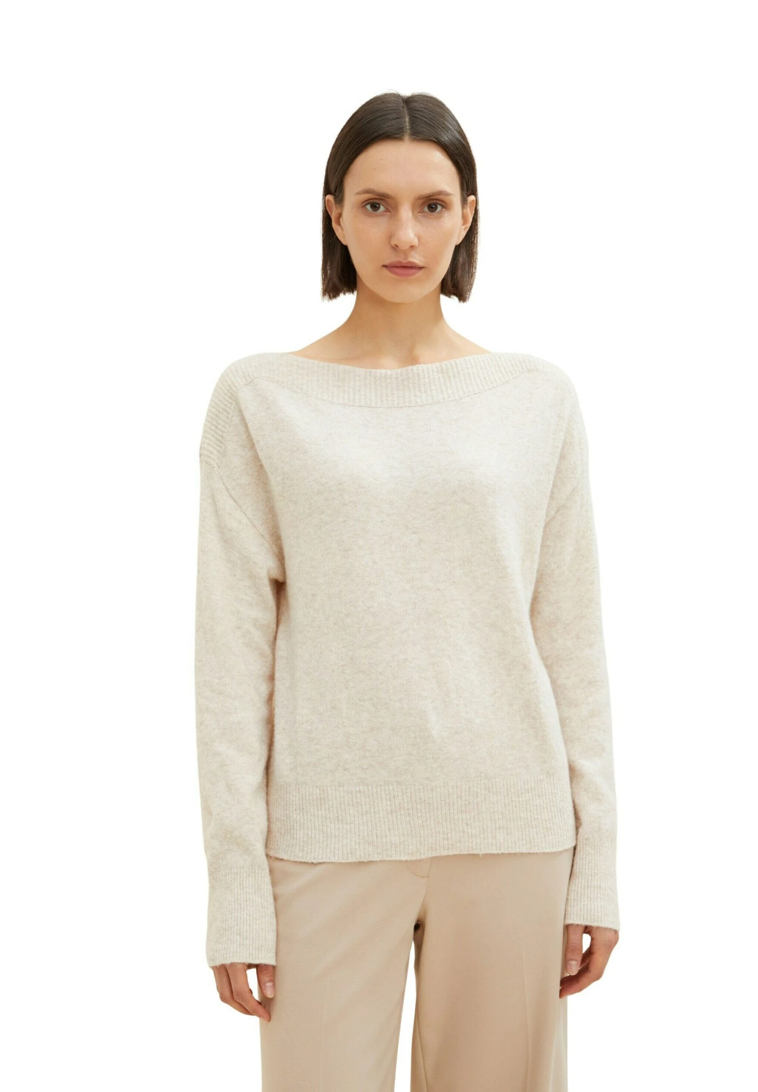 Tom Tailor Trui - Cold Beige Melange 5 Tom Tailor Trui - Cold Beige Melange - Afbeelding 5