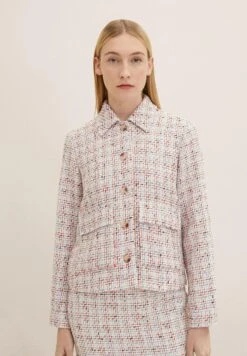 Tom Tailor Jas - Blue Red Boucle