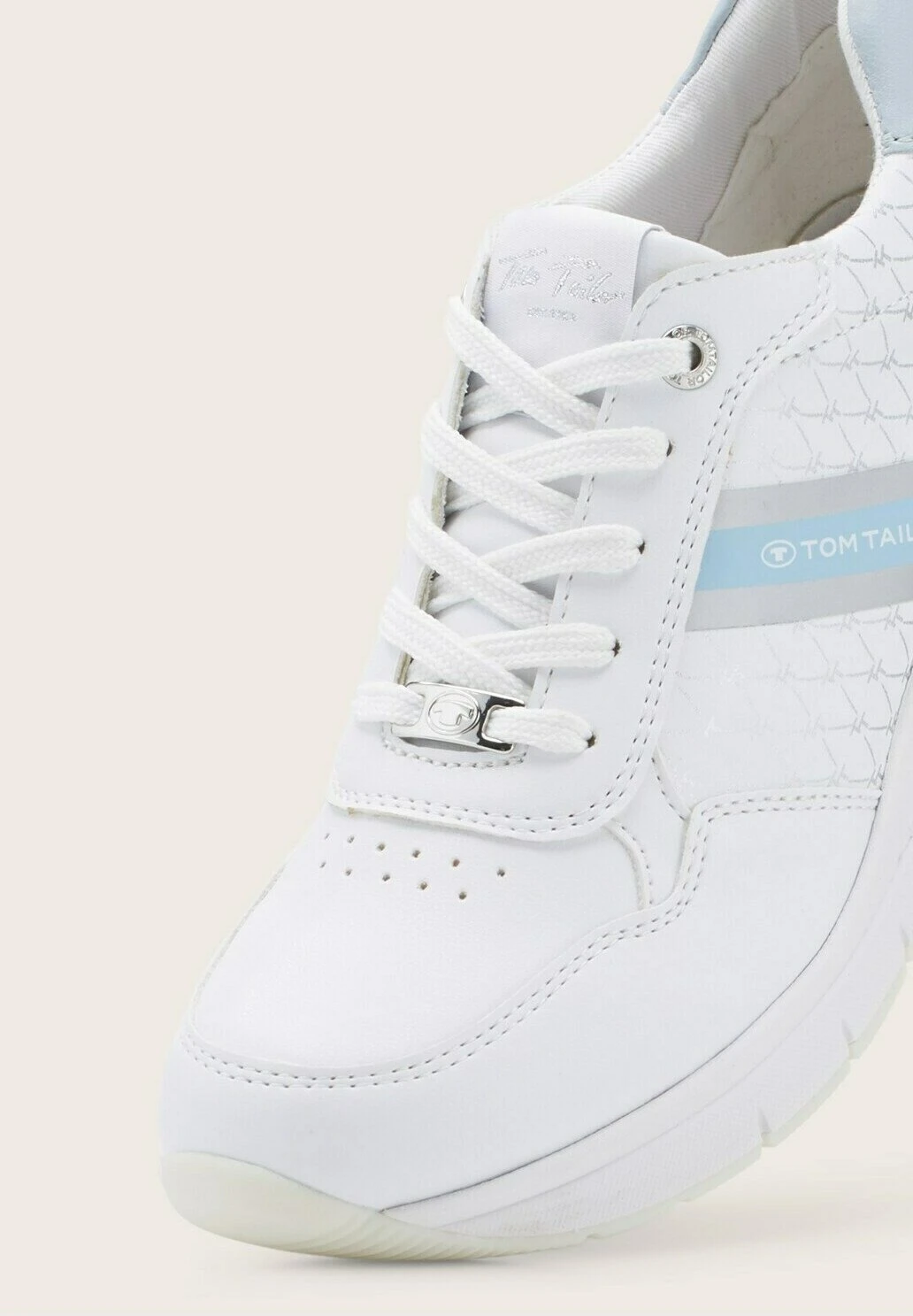 Tom Tailor Shoes Licence Sneaker Mit Keilabsatz - Sneakers Laag - White/Bblue 6 Tom Tailor Shoes Licence Sneaker Mit Keilabsatz - Sneakers Laag - White/Bblue - Afbeelding 6