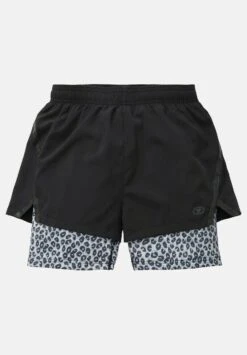 Tom Tailor Active Wear- Shorts - Black Leo -Tom Tailor e3b7854a3a174c1b869d9c2d668380a9